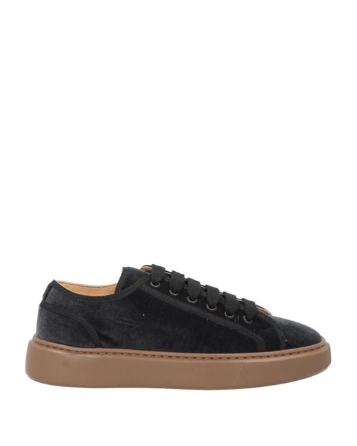 Doucal's Black Sneakers Textile Fibers