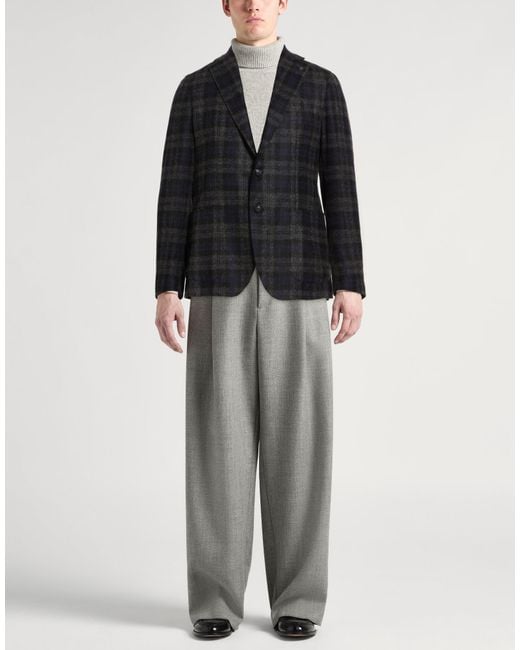 Tagliatore Black Blazer Alpaca Wool, Wool, Polyamide for men