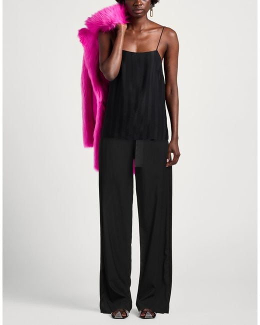 David Koma Black Pants Wool, Elastane, Triacetate, Polyester