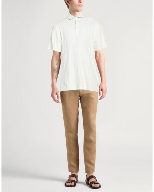 Hackett White Polo Shirt Cotton, Linen for men