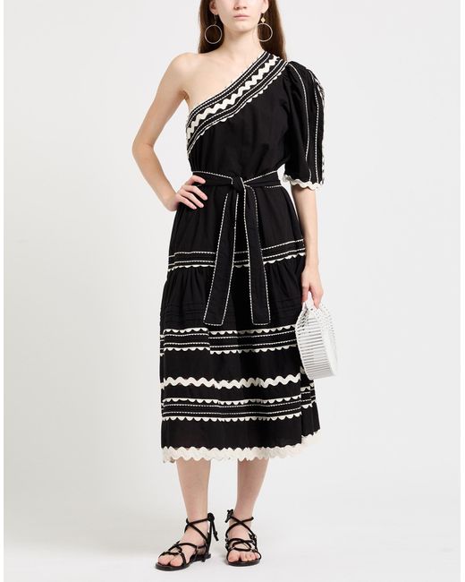 Sea Black Midi-Kleid
