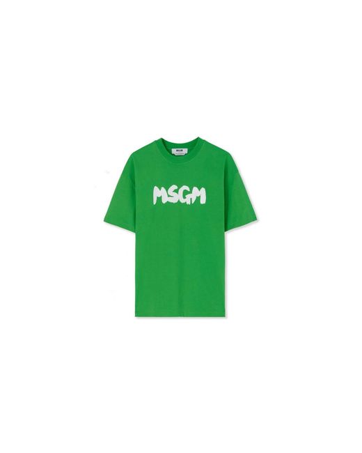 T-shirt di MSGM in Green da Uomo