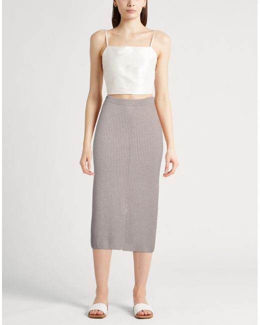 Gonna Midi di Fedeli in Gray
