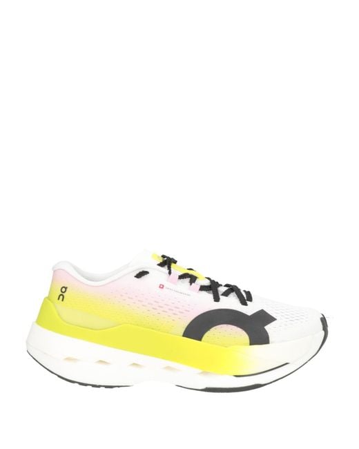 On Shoes Yellow Sneakers Textile Fibers