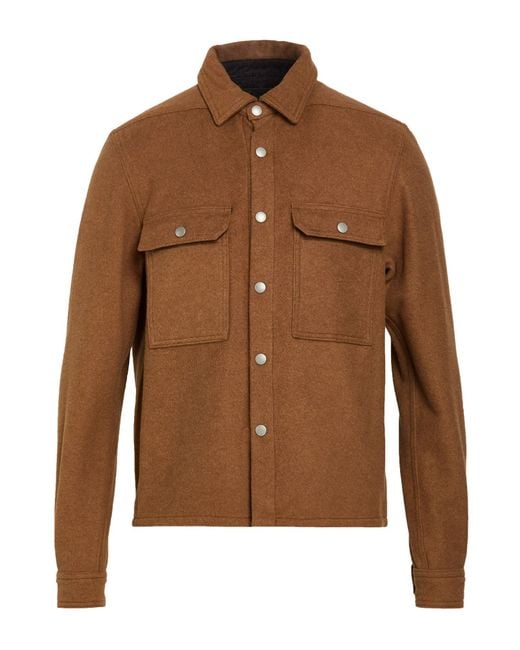 Rick Owens Brown Camel Jacket Cotton for men