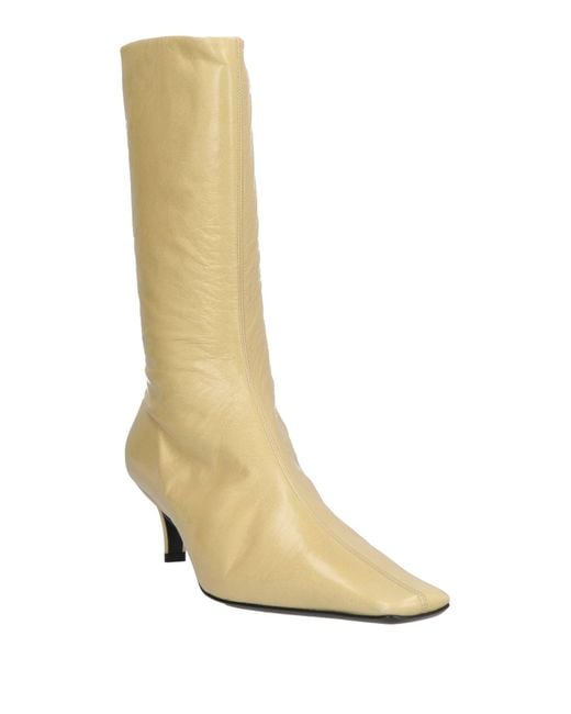 Jil Sander Natural Lime Boot Leather