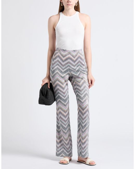 Missoni Gray Light Pants Viscose, Polyester, Polyamide