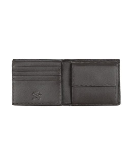 Paul & Shark Black Wallet Cow Leather for men