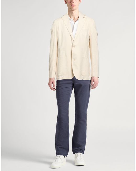 Barbati Natural Blazer Linen, Viscose for men