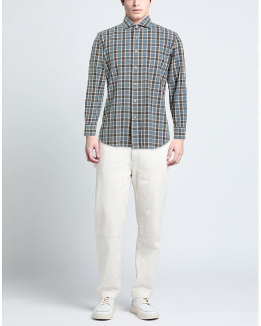 Alessandro Gherardi Blue Shirt Cotton for men