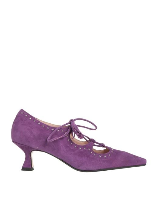 Anna F. Purple Pumps Leather