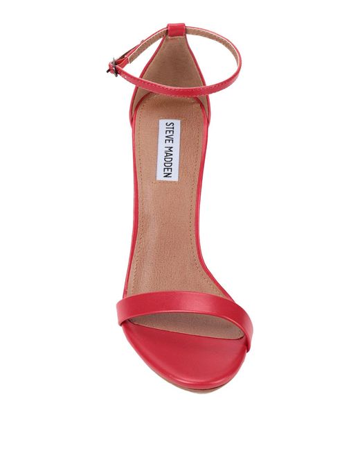 steve madden red flat sandals