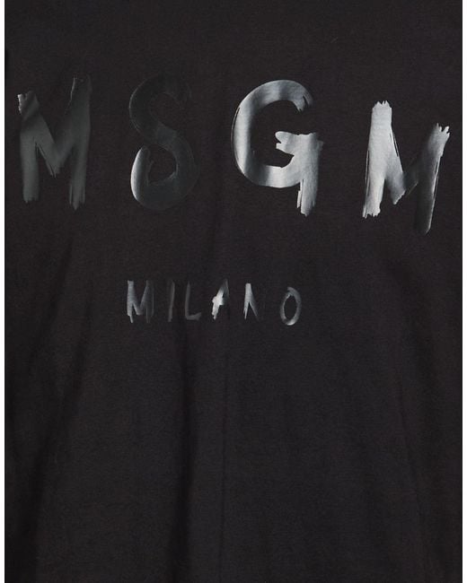MSGM Black T-Shirts for men