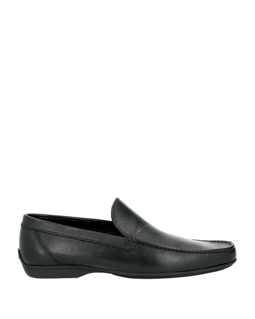 A.Testoni Black Loafers for men
