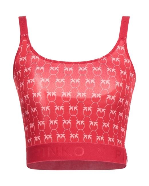 Pinko Red Top Polyester, Elastane