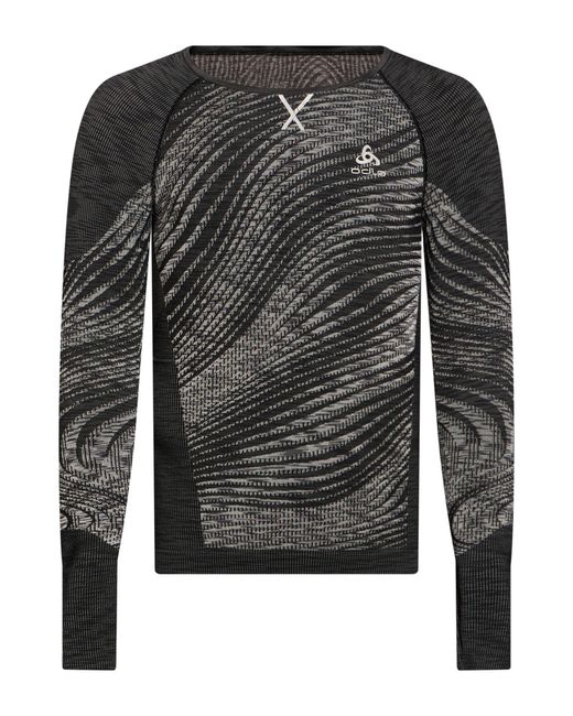 Odlo Black T-Shirt Recycled Polyester, Recycled Polyamide, Polyamide, Recycled Elastane, Elastane