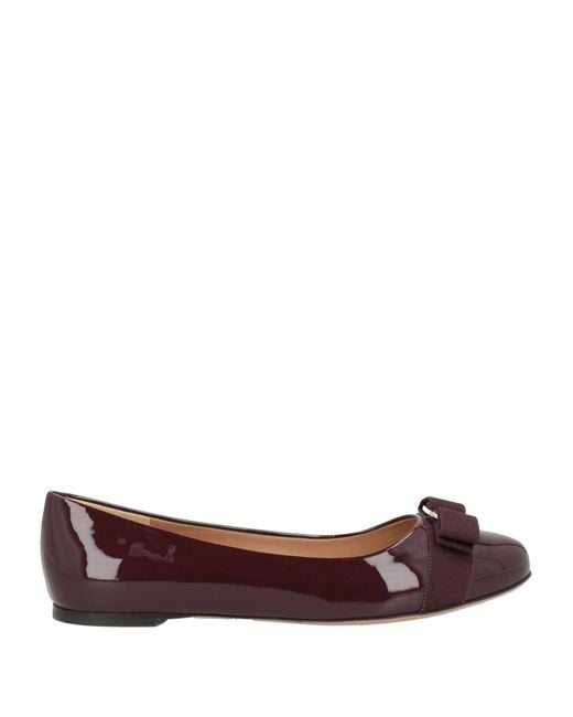 Ferragamo Brown Ballet Flats