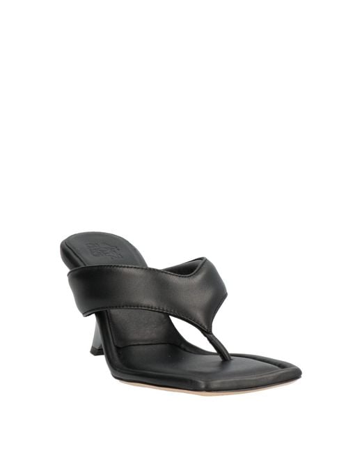 Gia Borghini Black Thong Sandal