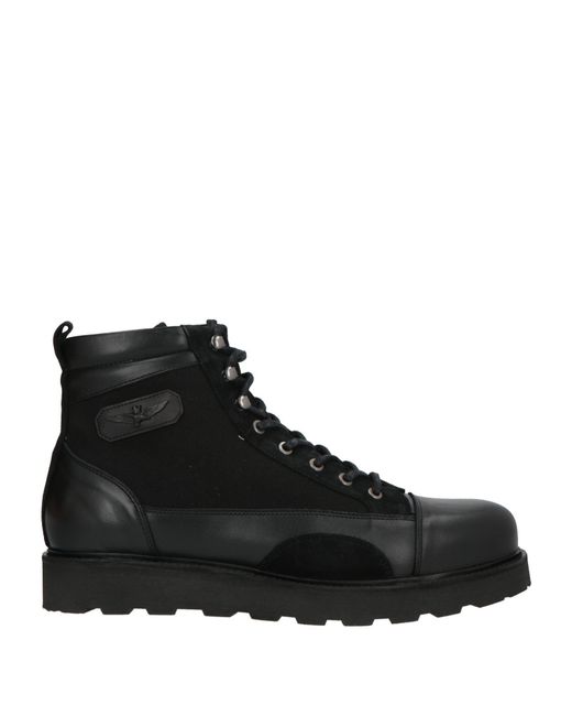 Aeronautica Militare Black Ankle Boots for men