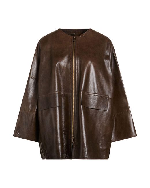 Max Mara Brown Jacket Lambskin