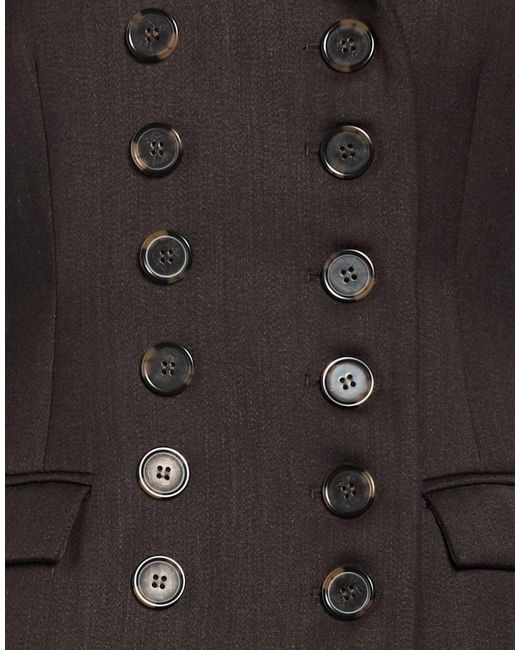 Alex Perry Black Dark Blazer Polyester, Virgin Wool