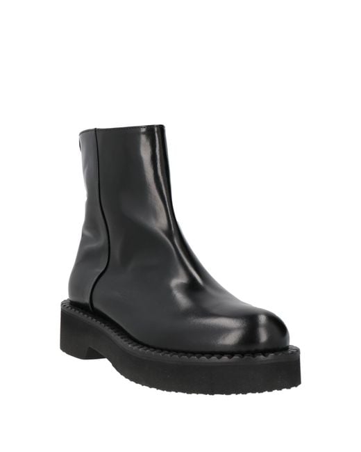 Premiata Black Ankle Boots Leather