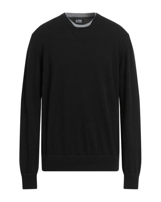Pullover Alpha Studio de hombre de color Black