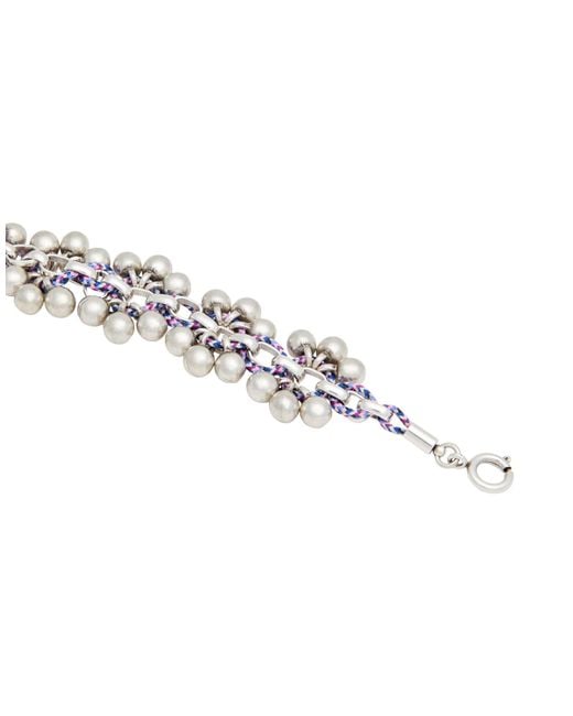 Isabel Marant White Bracelet Brass, Zamak, Polyester