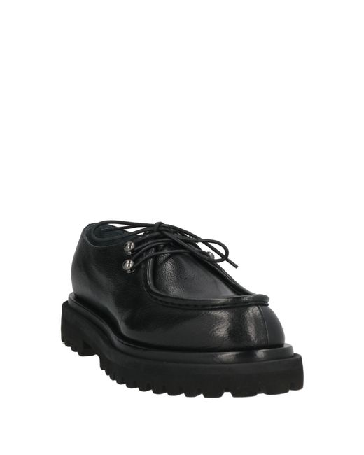 Officine Creative Black Lace-Up Shoes Leather