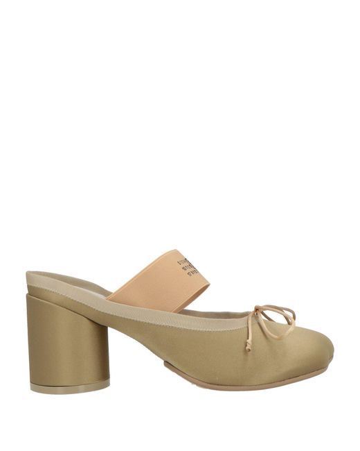 MM6 by Maison Margiela Multicolor Khaki Mules & Clogs Textile Fibers