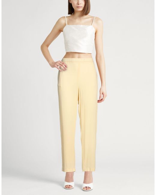 Fabiana Filippi Natural Pants Viscose, Elastane