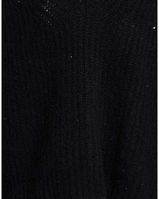 Laneus Black Sweater Baby Alpaca Wool, Polyamide, Virgin Wool, Polyester