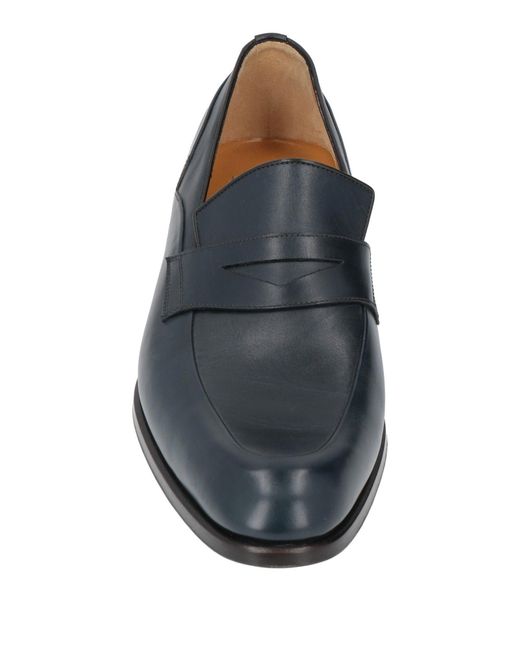 Testoni Blue Loafers Leather for men