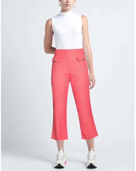 Pantalons courts Elisabetta Franchi en coloris Pink