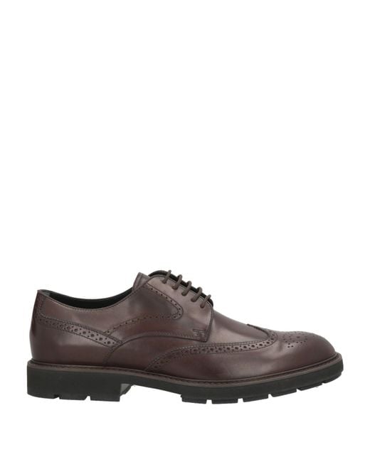 Tod's Brown Dark Lace-Up Shoes Leather for men