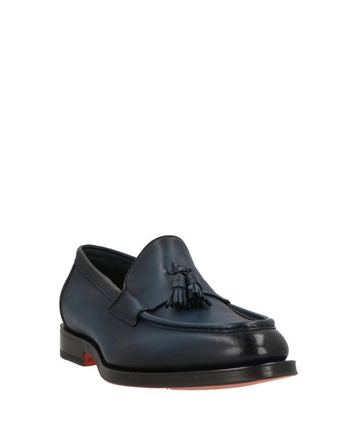 Santoni Blue Loafers for men