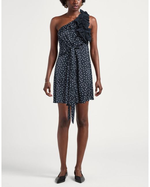 Pinko Blue Mini Dress Polyester, Elastane