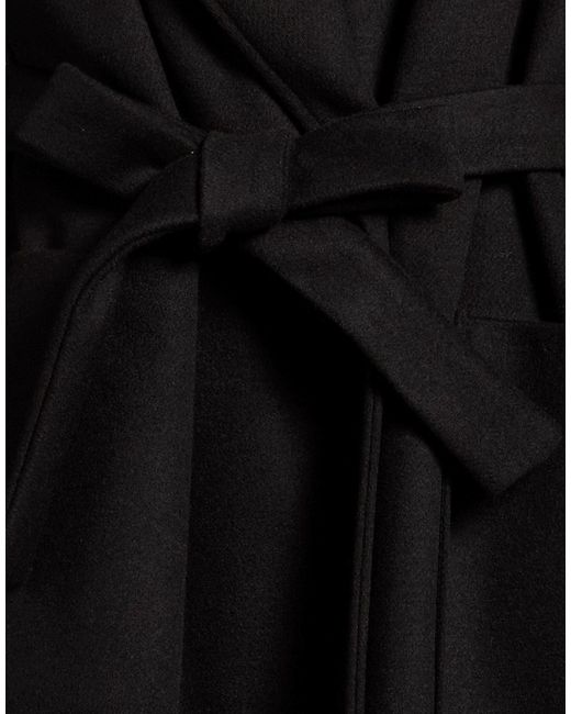 Please Black Coat Polyester, Wool