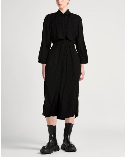 Isabel Benenato Black Maxi Dress Cotton