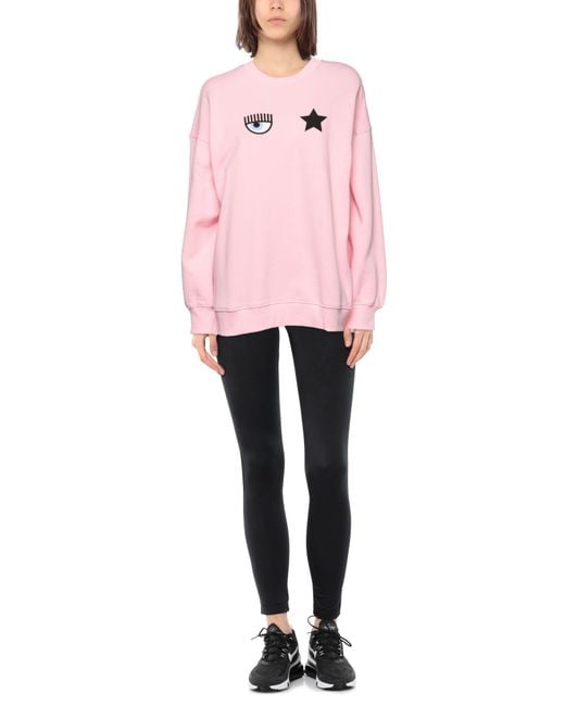 Chiara Ferragni Pink Sweatshirt