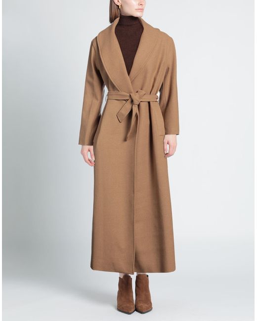 EDITED Brown Camel Coat Wool, Polyester