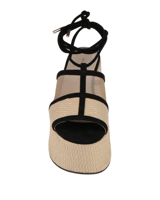 Mia Becar Black Sandals Leather, Synthetic Fibers