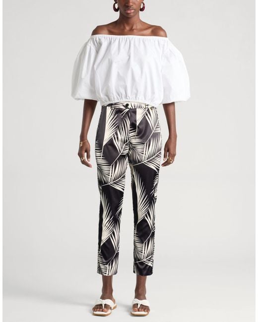 Gai Mattiolo White Pants Polyester, Elastane