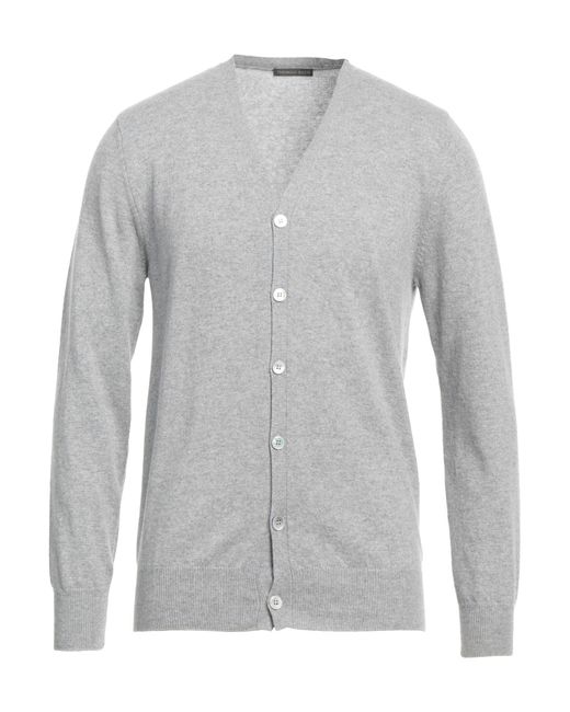 THOMAS REED Gray Light Cardigan Cashmere for men