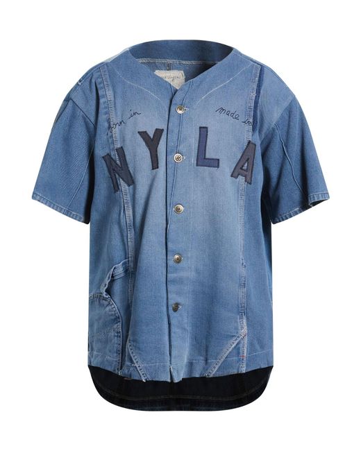 Greg Lauren Blue Denim Shirt for men
