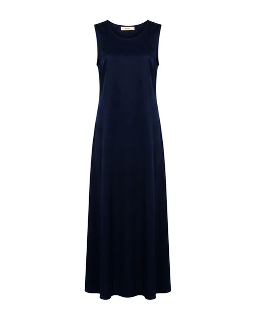 Jucca Blue Maxi Dress Viscose, Cupro
