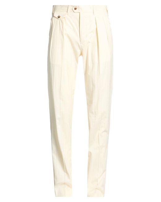 Lardini White Pants Cotton, Elastane for men