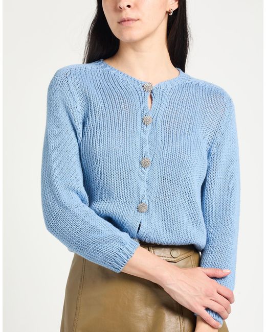 ViCOLO Blue Cardigan Cotton, Polyamide