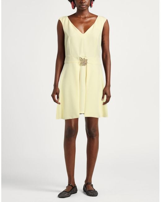 Blugirl Blumarine Yellow Mini Dress Polyester, Elastane