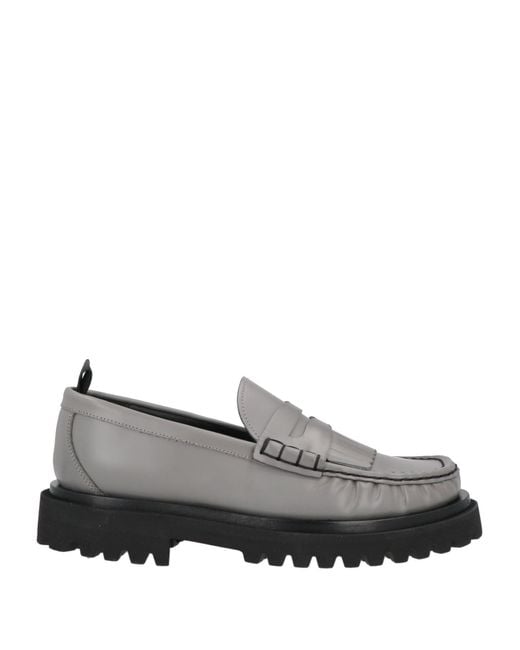 Officine Creative Gray Loafers Soft Leather